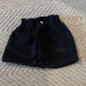 Zara Black Denim Kids Skirt